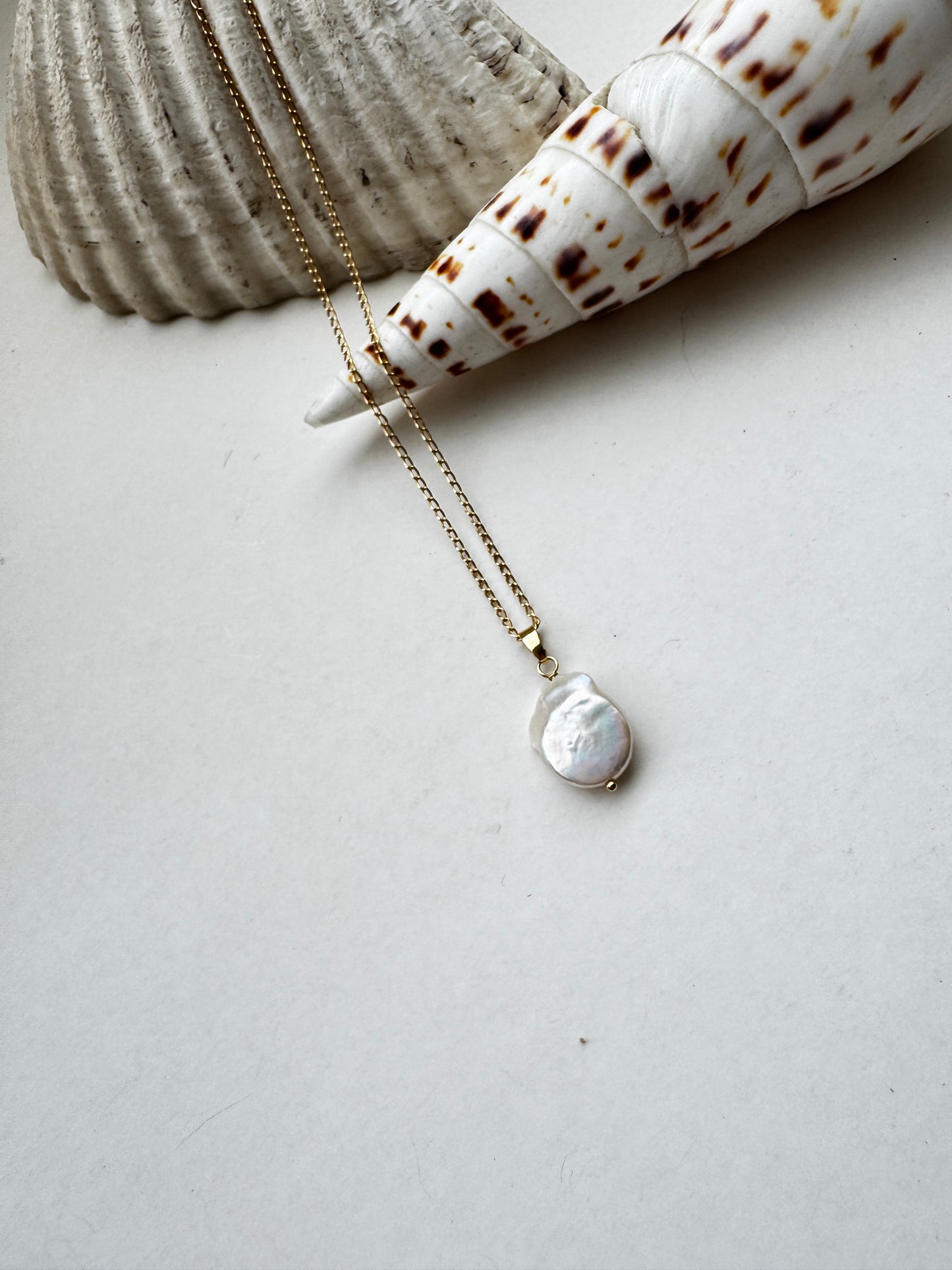 Cadena KÖ/ Plata y perla barroca