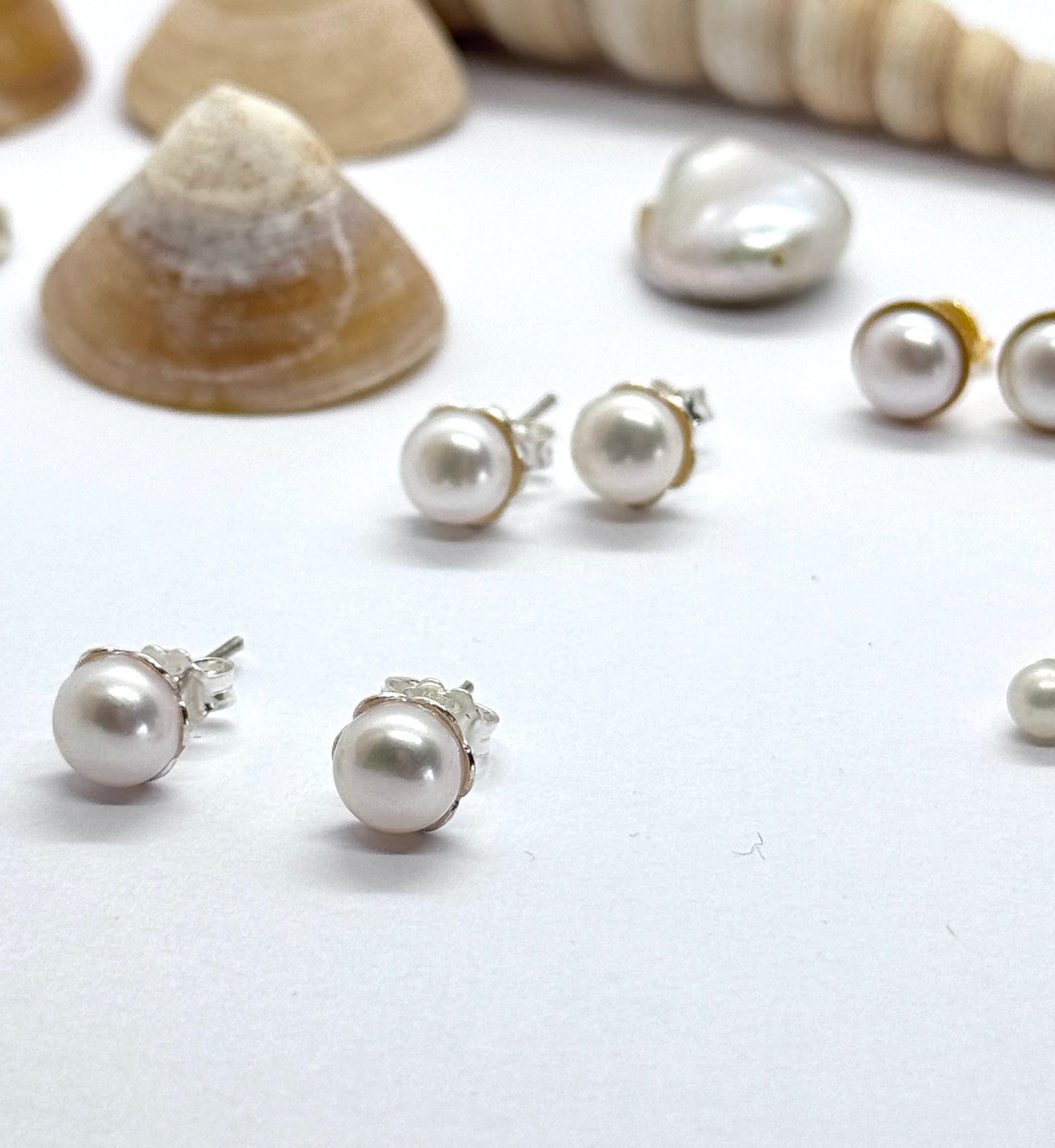 Aros Kö botón de perla