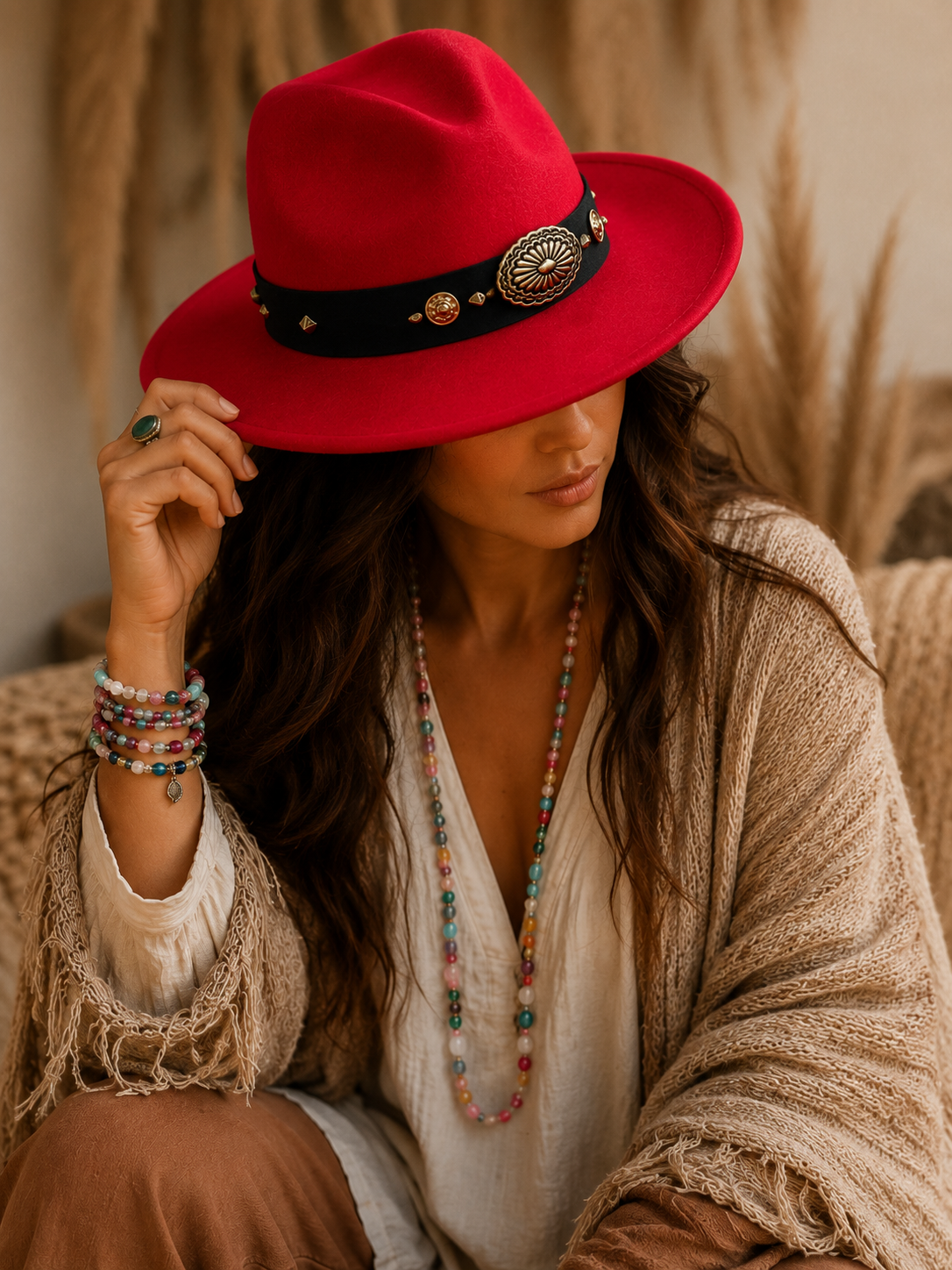 Sombrero Piwke (Fieltro Rojo)